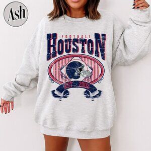 Houston Football Vintage Style Crewneck Sweatshirt 17